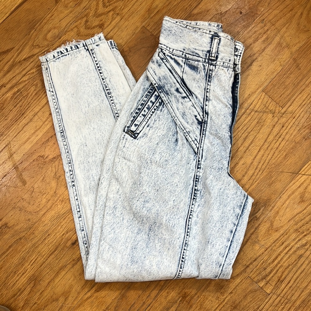 Vintage high waisted, 80’s acid wash Stefano’s World Wide jeans